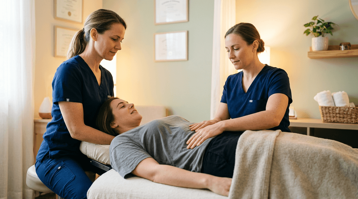 Illustration — Ostéopathie et Endométriose : Un Accompagnement Naturel pour Soulager les Douleurs